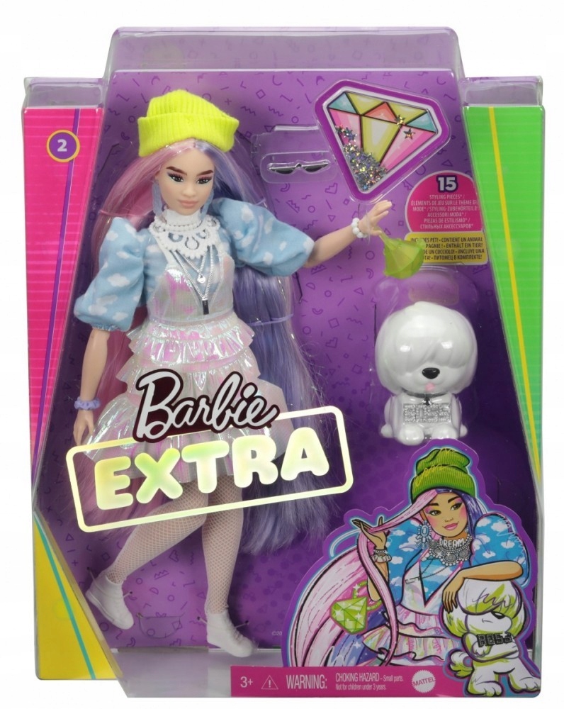 BARBIE EXTRA MODNA LALKA I ZWIERZAK GRN27 / GVR05