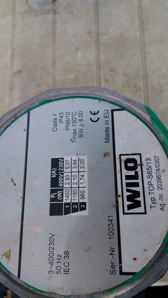 Pompa Obiegowa Wilo Top-S 65/13 uzywana z gwarancj - 7082440732 ...