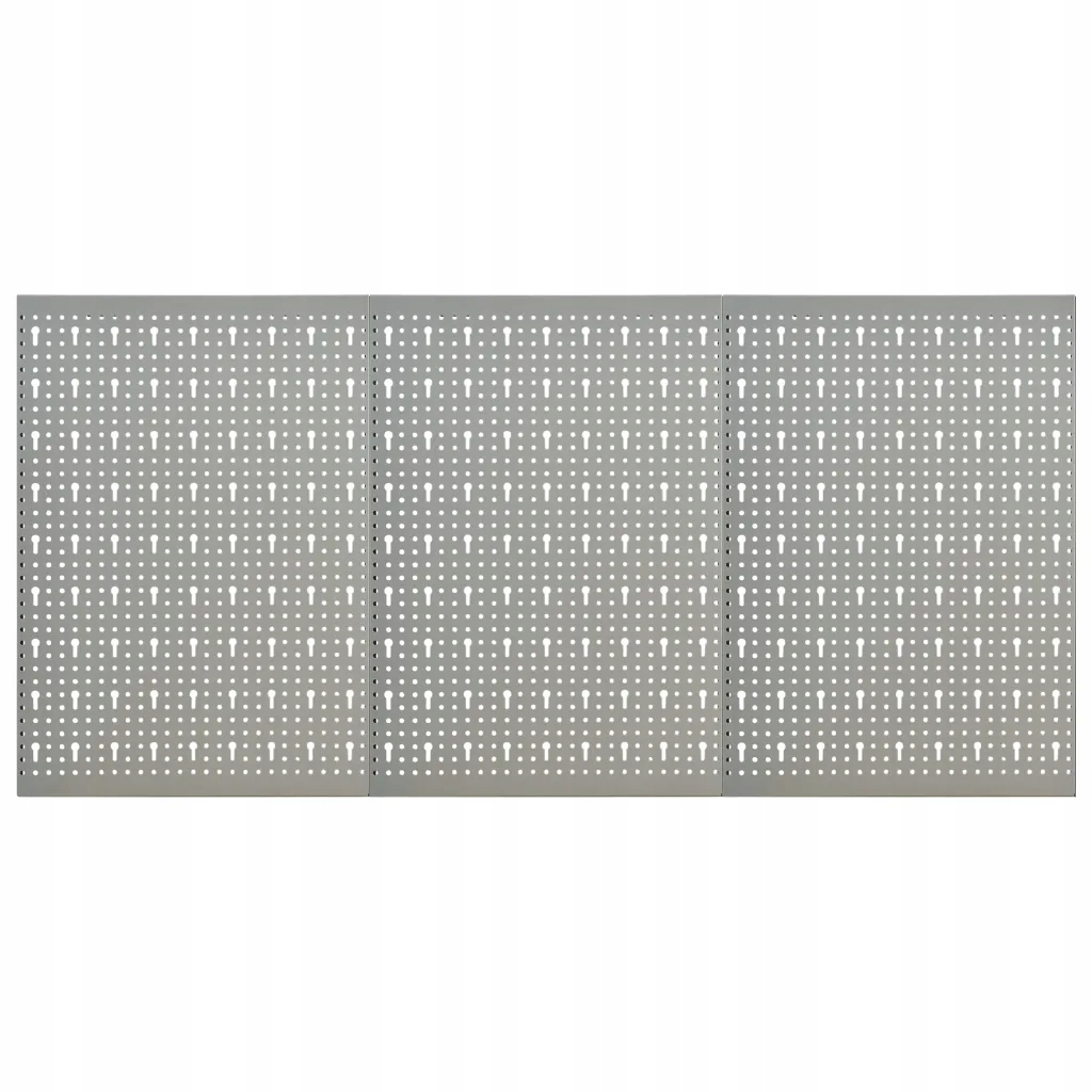 vidaXL Ścienne płyty perforowane, 3 szt., 40x58 cm, stal