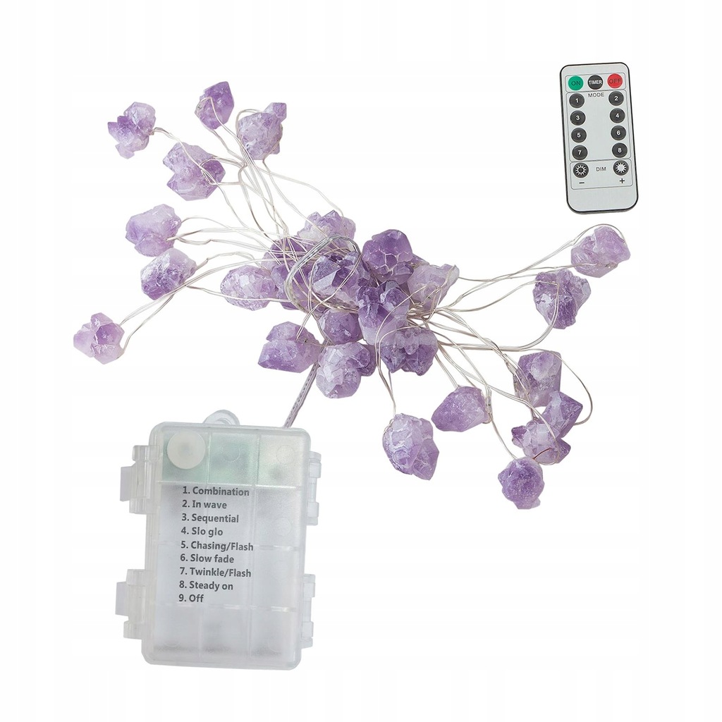 Stone Decorative Lights with Timer Remote Decorative LED Battery Switch