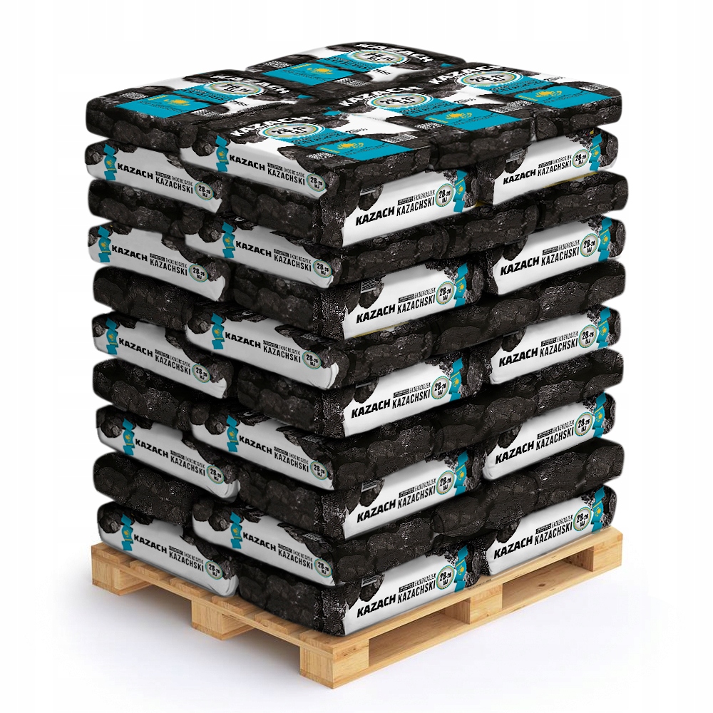 Ekogroszek Kazach Premium 28-26 MJ/kg - Węgiel Ogrzewający, paleta - 1tona
