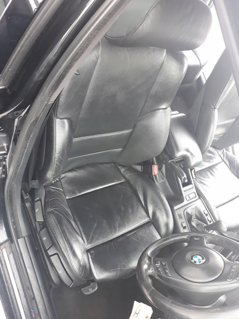 BMW E46 Sedan Wnętrze Sportsitze Czarna Skóra 7807726774