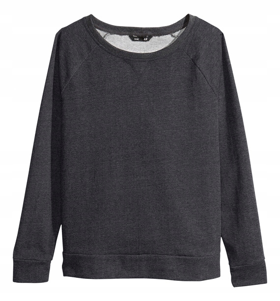 H&M bluza szara melanż bawełna 34 XS/S grafit