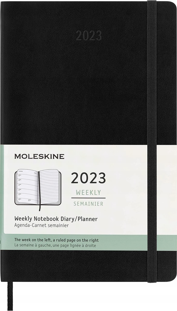 MOLESKINE Kalendarz 2023 CZARNY LARGE WEEKLY SOFT 13077457359
