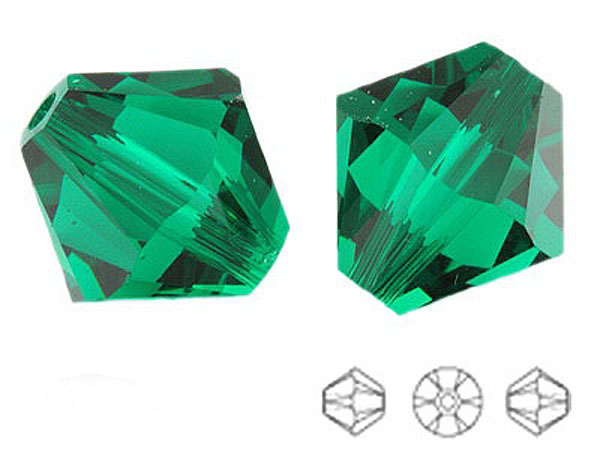 5328 Swarovski Xilion 4mm Emerald 10szt.