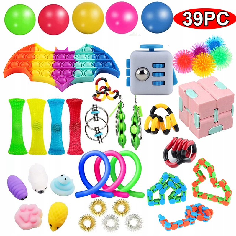 Pop it Bubble Fidget Squeeze Toy,39szt