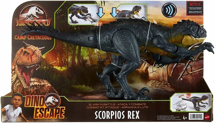 JURASSIC WORLD DUŻY SCORPIOS REX Z DŹWIĘKAMI