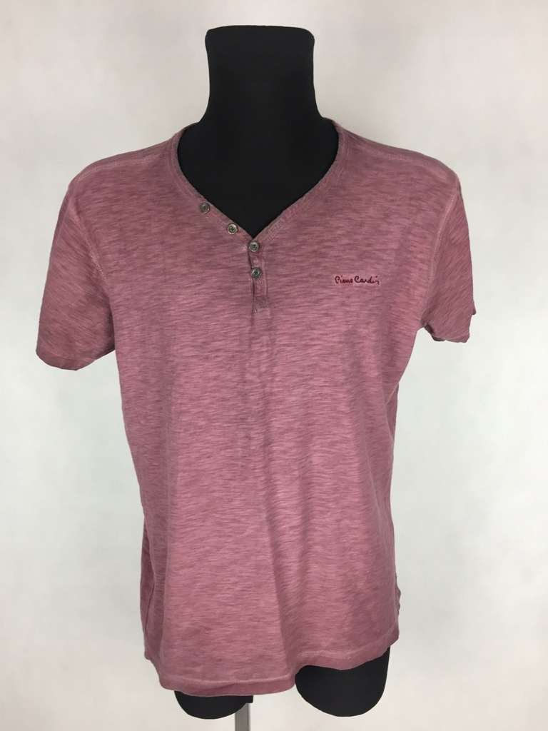 Pierre Cardin t-shirt z guzikami XL *PW209*