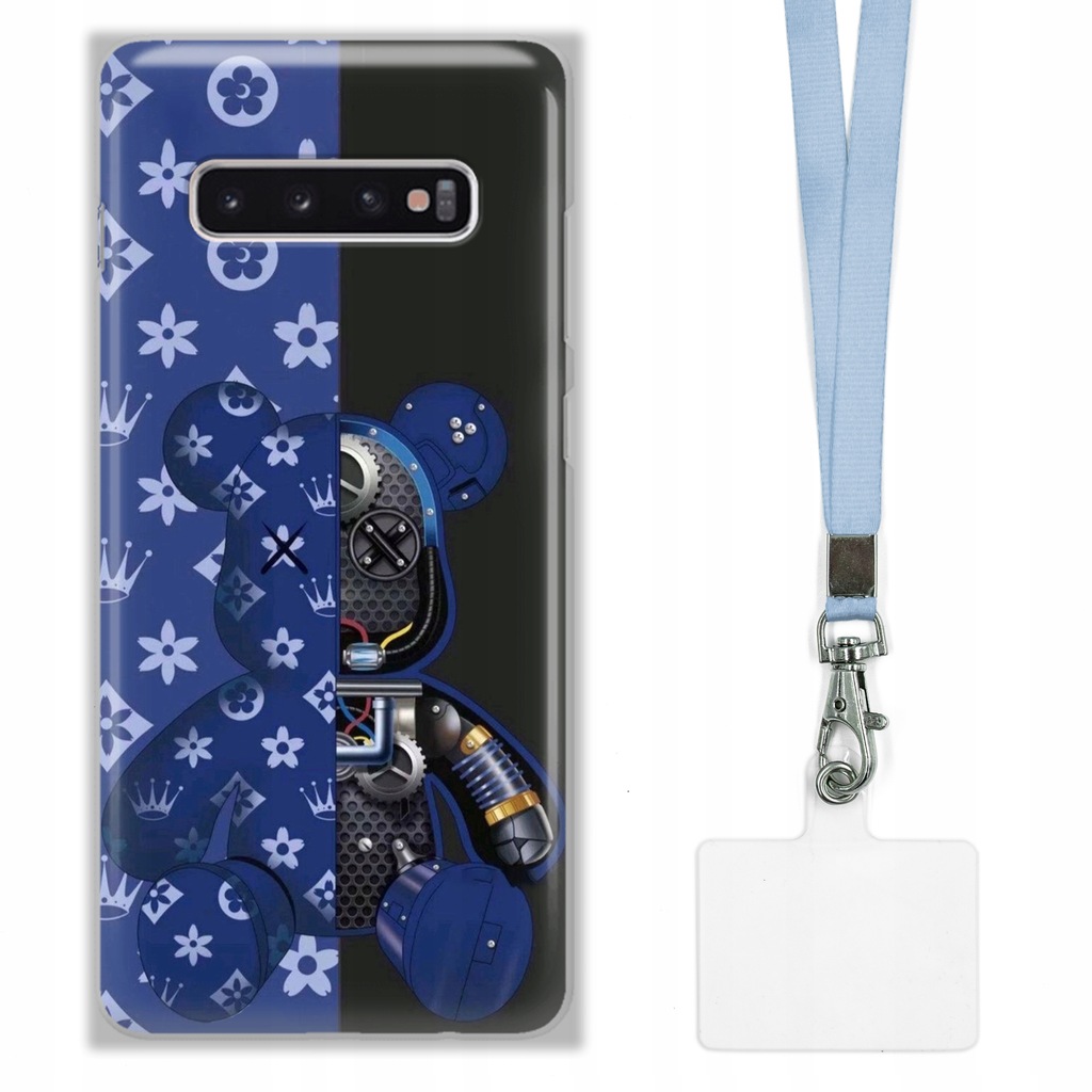 ETUI DO SAMSUNG S10 PLUS CASE + SMYCZ SZARA KAWS DLA NASTOLATKÓW MIX WZ