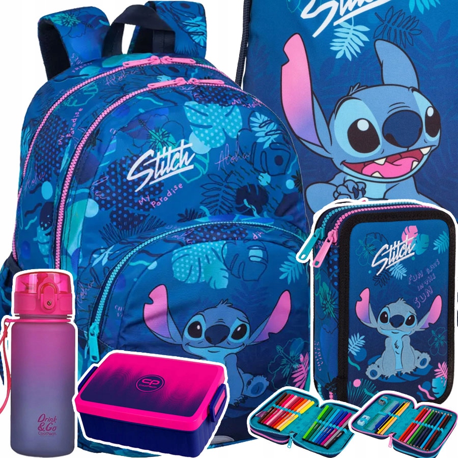 PLECAK SZKOLNY MŁODZIEŻOWY TORNISTER STICH STITCH LILO WOREK PIÓRNIK BIDON