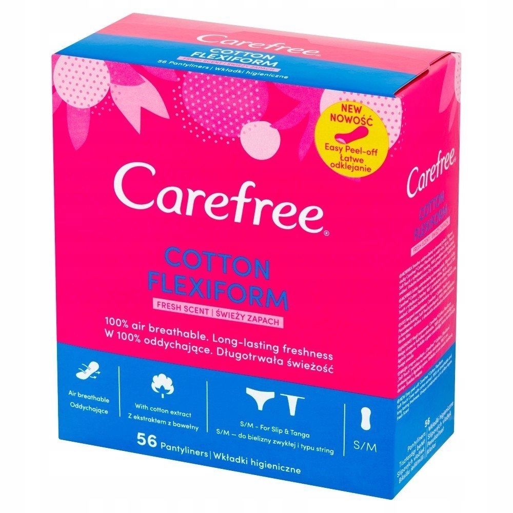 Carefree Cotton Flexiform Wkładki higieniczne Fres