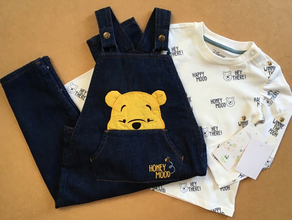 C&A DISNEY bluzka spodnie jeans 80 9-12m