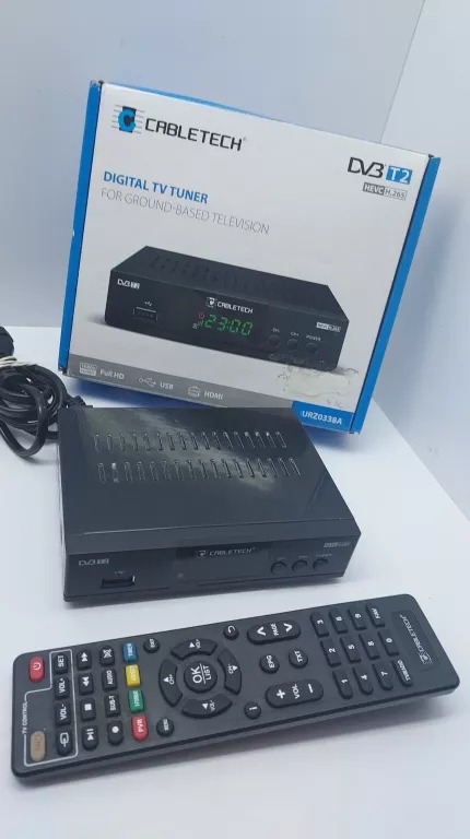 DEKODER DVBT2 CABLETECH URZ0338A #JAK NOWY