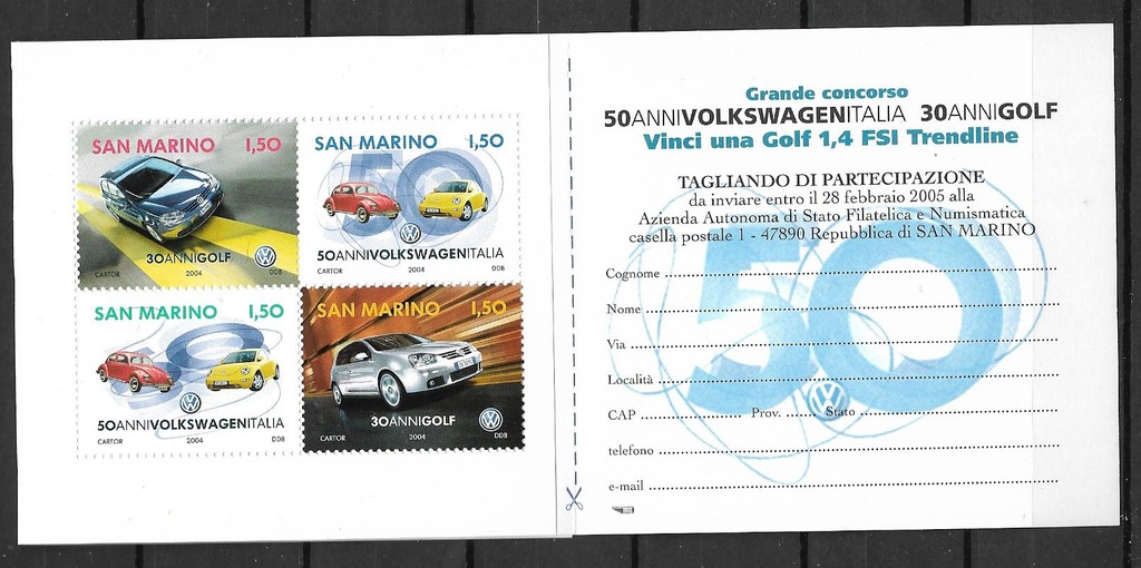 auta volkswagen golf - San Marino 2154-57