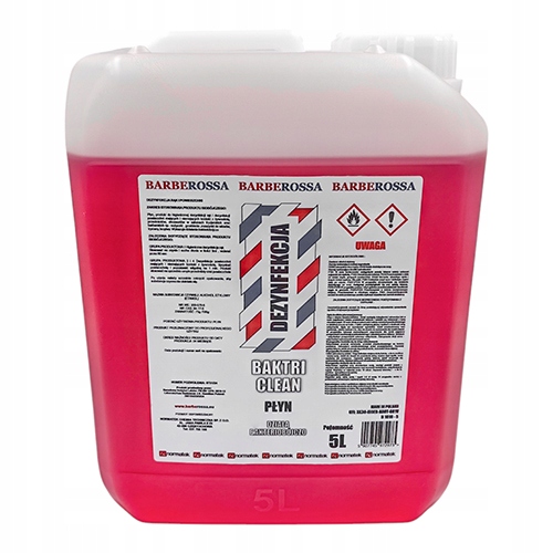 BARBEROSSA BAKTRI CLEAN DO DEZYNFEKCJI NARZĘDZI FRYZJERSKICH I RĄK 5000 ML