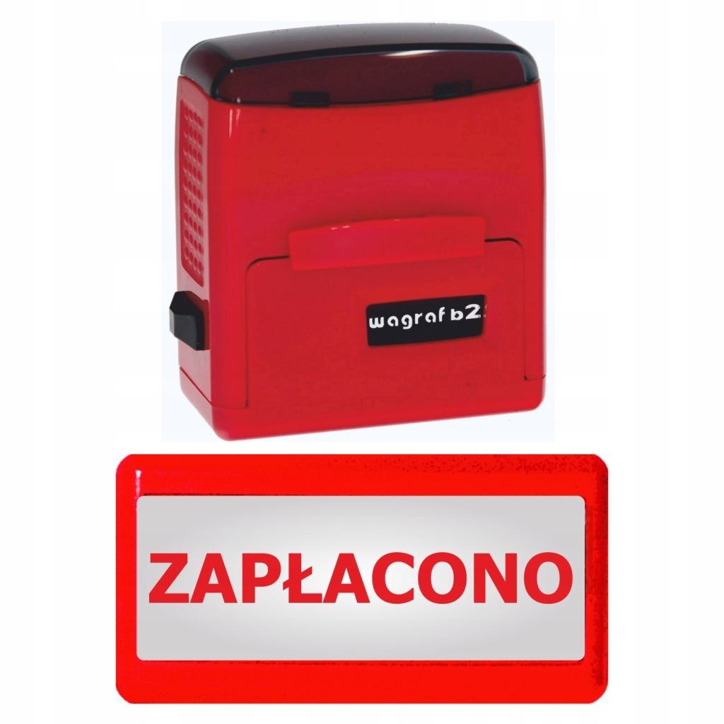 Pieczątka Wagraf B2s - ZAPŁACONO - 12 kolorów obudowy