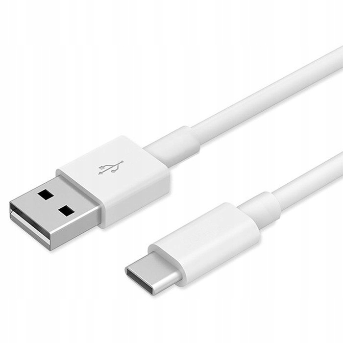 KABEL USB ŁADOWARKA TYP-C TYPU C BIAŁY 2M TRANSMIS