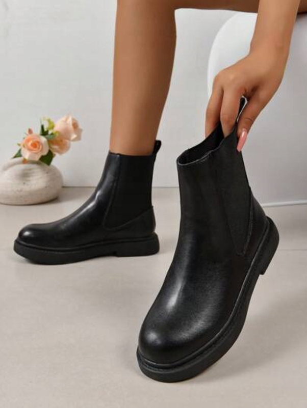 SHEIN BOTKI DAMSKIE CZARNE WSUWANE 36 573