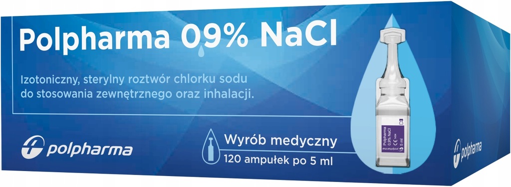 Polpharma 0,9% NaCl,120 ampułek po 5ml