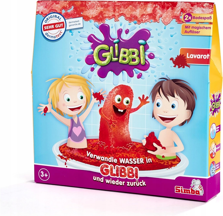 SIMBA GLIBBI SLIME ZABAWA DO KĄPIELI Kolor Czerwony LAVAROT 3+ Lat