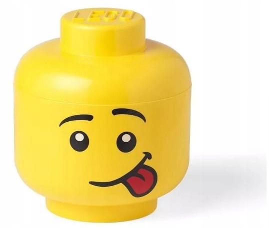 LEGO Pudełko pojemnik do przechowywania GŁOWA SILLY wytknięty język S