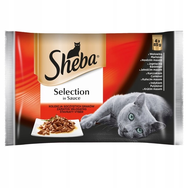 SHEBA SELECTION IN SAUCE SOCZYSTE SMAKI 4 X 85 G