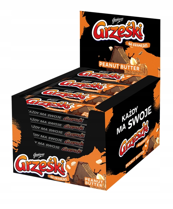 GRZEŚKI PEANUT BUUTTER NA KRAWĘDZI 40 g 32 szt