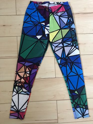 Kolorowe legginsy sportowe, bieganie, siłownia, 42