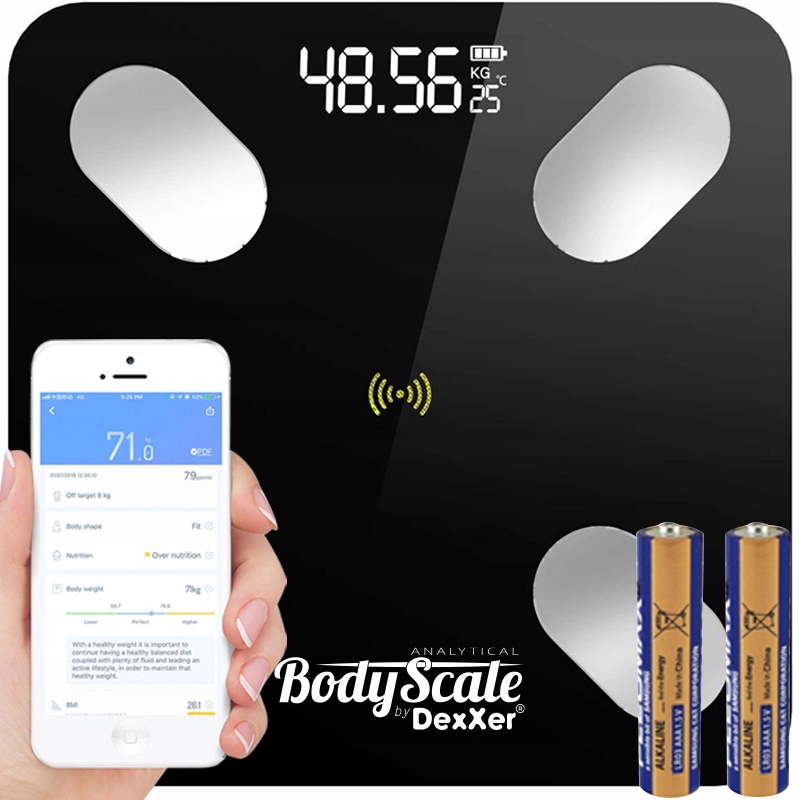ANALITYCZNA WAGA ŁAZIENKOWA BLUETOOTH BMI 12w1 FIT