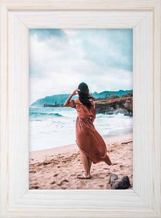 RAMKA NA ZDJĘCIA BIAŁA RAMA DREWNIANA 28x35