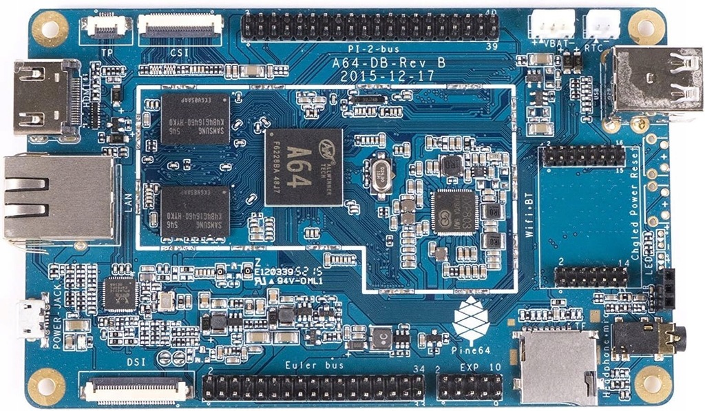 Procesor Centralny PINE64 PA642GB 2GB DDR3 1,2 Ghz Quad-Core ARM Cortex A53