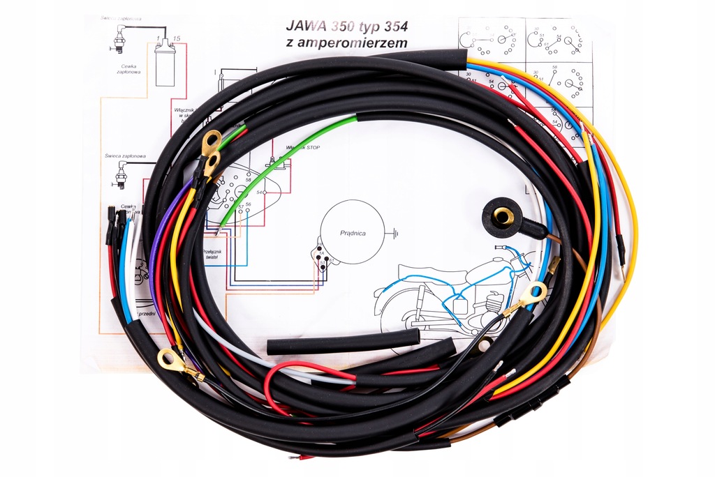 INSTALACJA ELEKTRYCZNA JAWA 350 354 AMPEROMIERZ