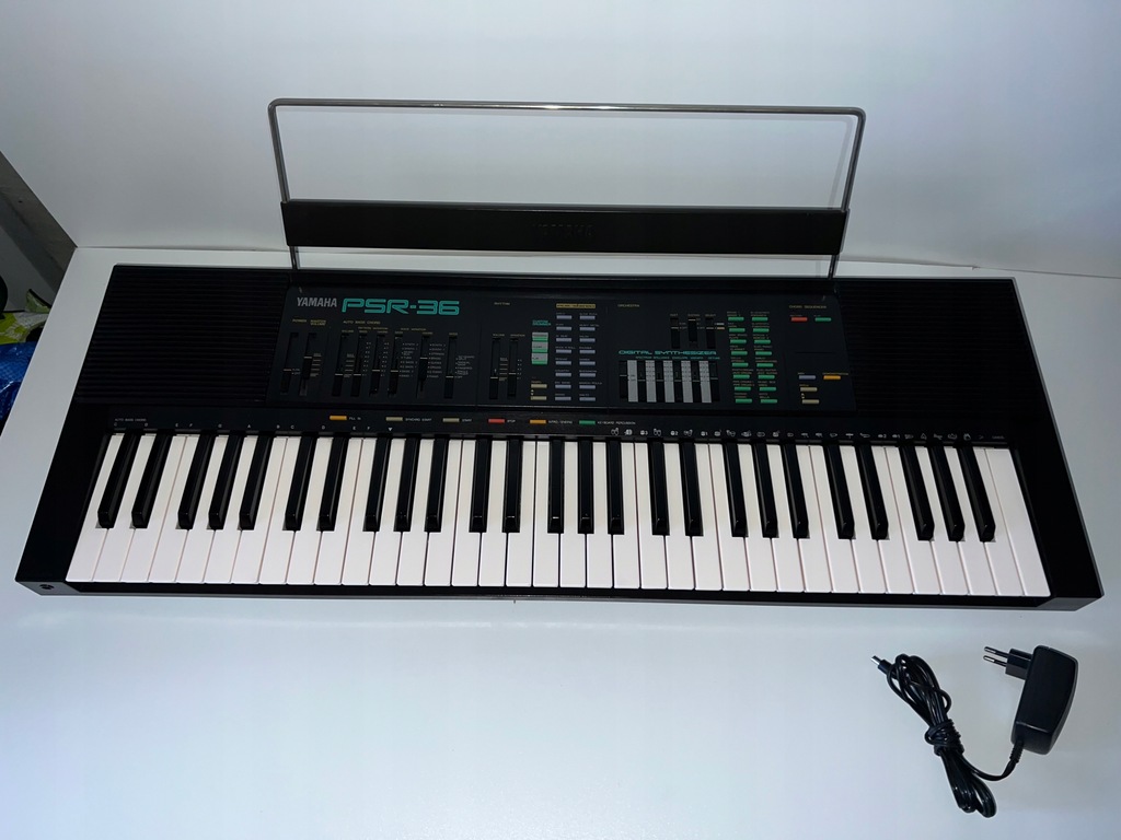Keyboard YAMAHA PSR-36 MIDI zasilacz pulpit na nuty pianino