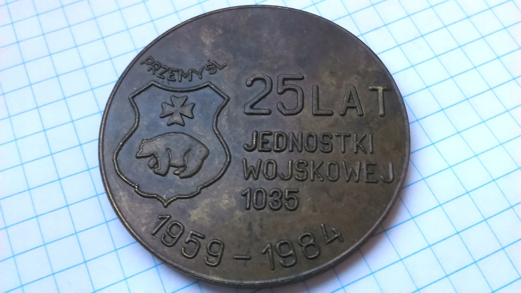 coin LWP wojsko Kolej PKP Przemyśl 1984r medal