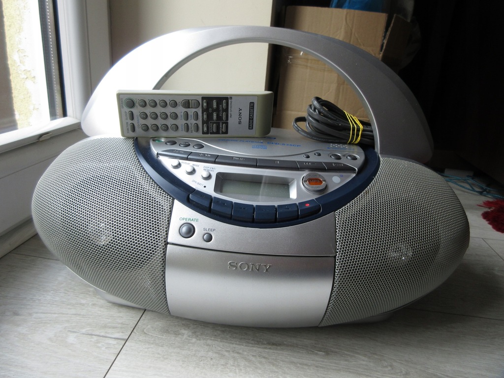 RADIOODTWARZACZ BOOMBOX SONY CFD-S35CP PILOT RADIO CD TAPE MP3 BDB STAN