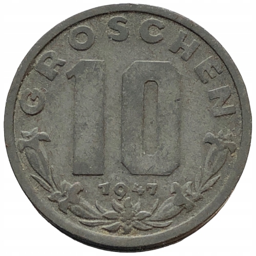 49639. Austria - 10 groszy - 1947r.