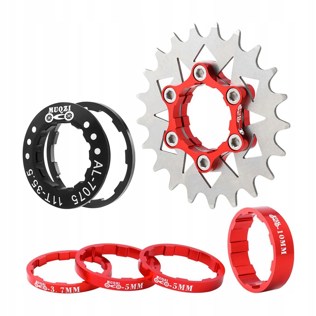 Lightweight 1 Cassette Set, MTB Fixed Gear Sprocket Freewheel Hub Red