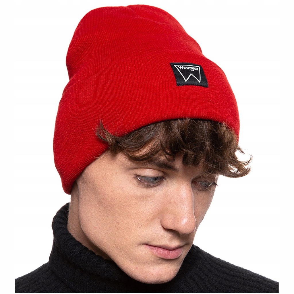 WRANGLER BASIC BEANIE CZAPKA ZIMOWA UNISEX LOGO