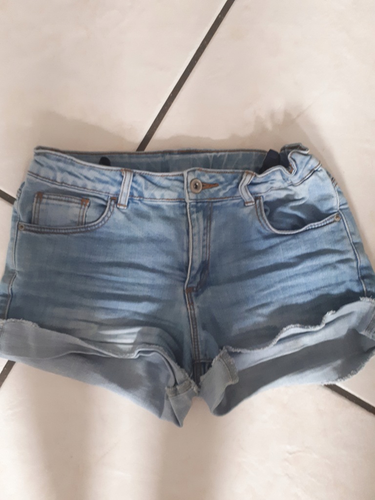 Zara jeans krotkie spodenki 164