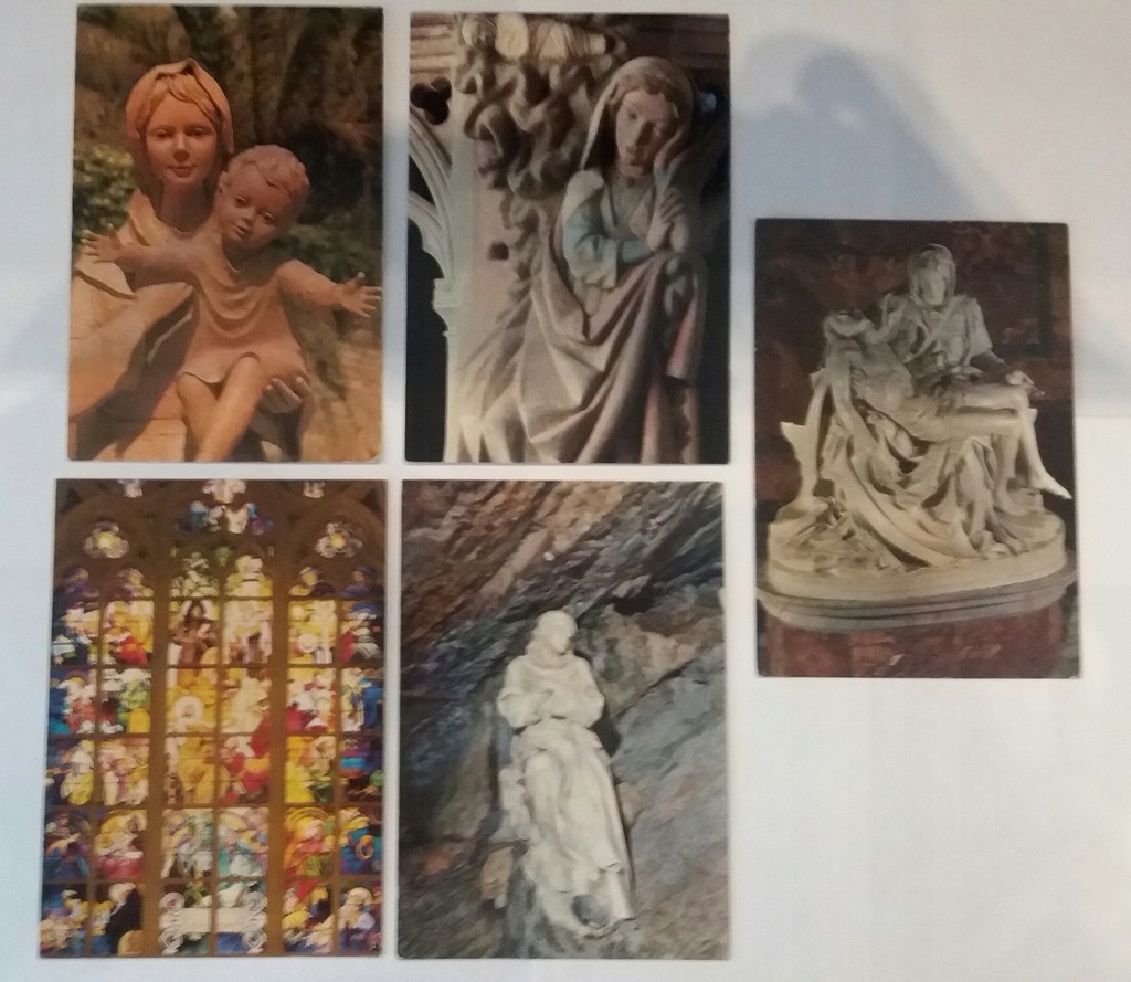 5 pocztówek Rzeźba sakralna (zestaw)