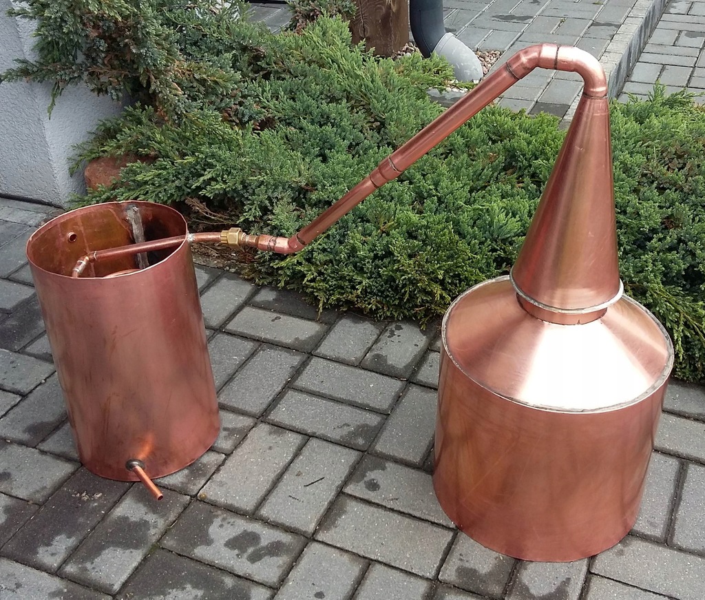 Destylator miedziany alembik