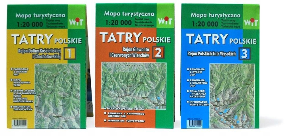 MAPA TURYSTYCZNA TATRY POLSKIE 3W1 WIT -