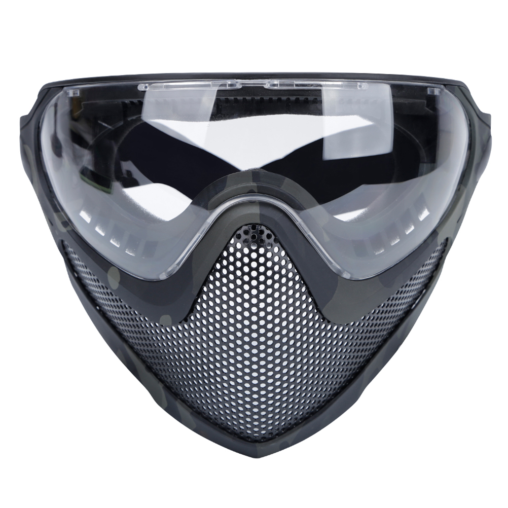 1PC DUAL MODE COMBAT MASK OUTDOOR GAME MASK GEAR STEEL SCREEN PROTECTIVE MA