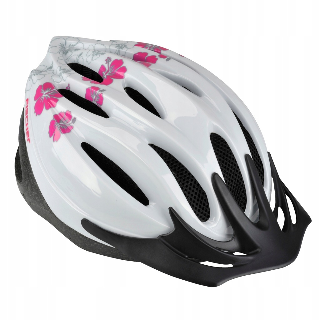 damski kask rowerowy FISCHER HAWAII 54 - 59 cm różowy biały