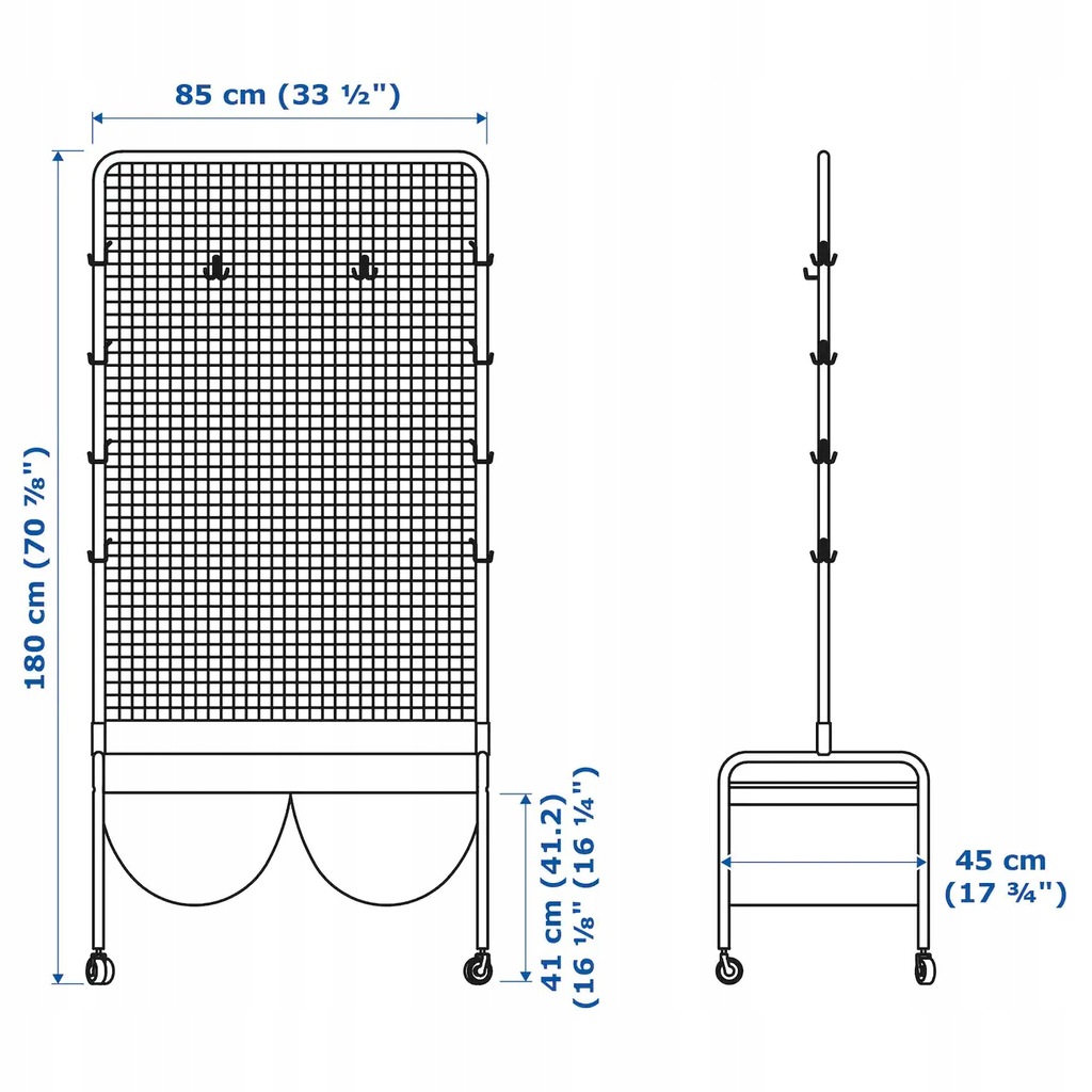 Ширма веберёд, естественный (85×180 см)