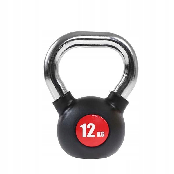 17-64-054 KGC12 KETTLEBELL GUMA Z CHROMOWANĄ RĄCZKĄ 12 KG HMS