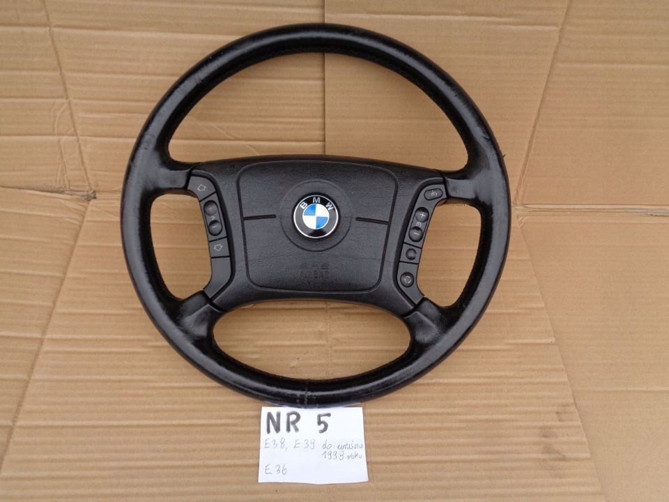 BMW E36 E38 E39 KIEROWNICA SKÓRA MULTIFUNKCJA NR 5