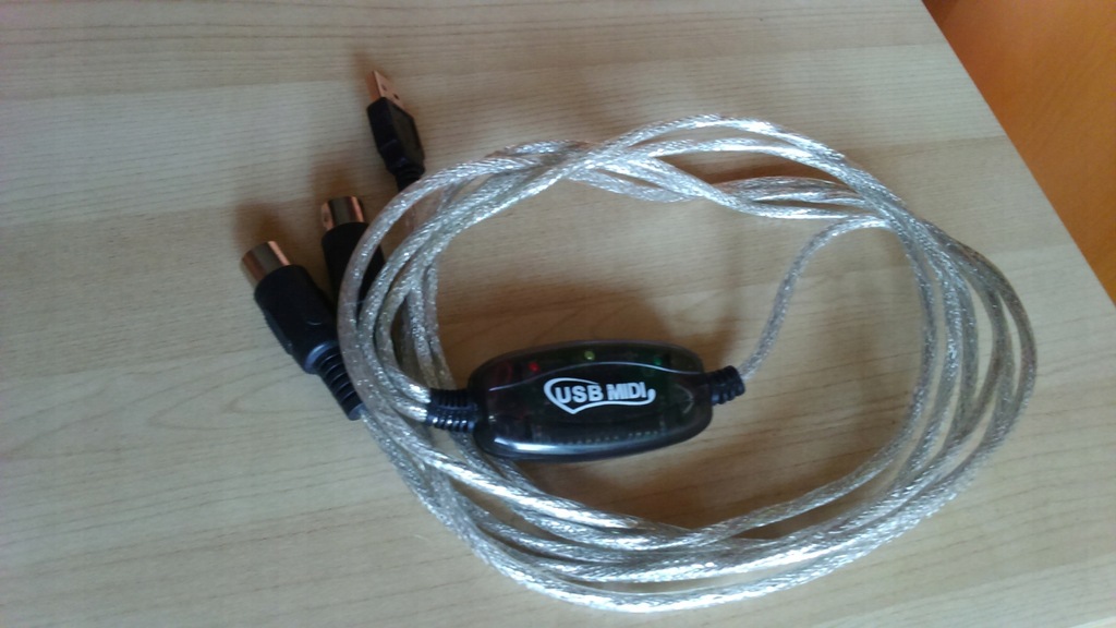 Kabel USB na MIDI in out konwerter