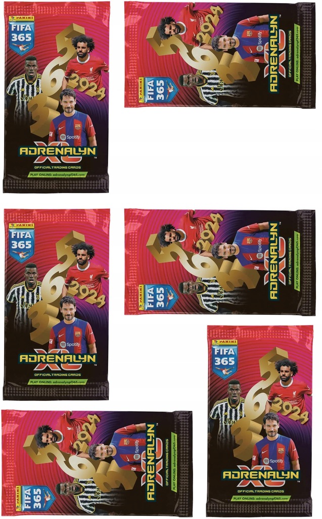 6x Saszetka FIFA 365 Adrenalyn XL 2024 Panini - karty piłkarskie do albumu