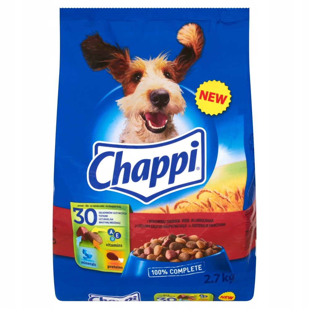 Chappi Karma dla psa z wołowiną 2.7 kg + 500 g